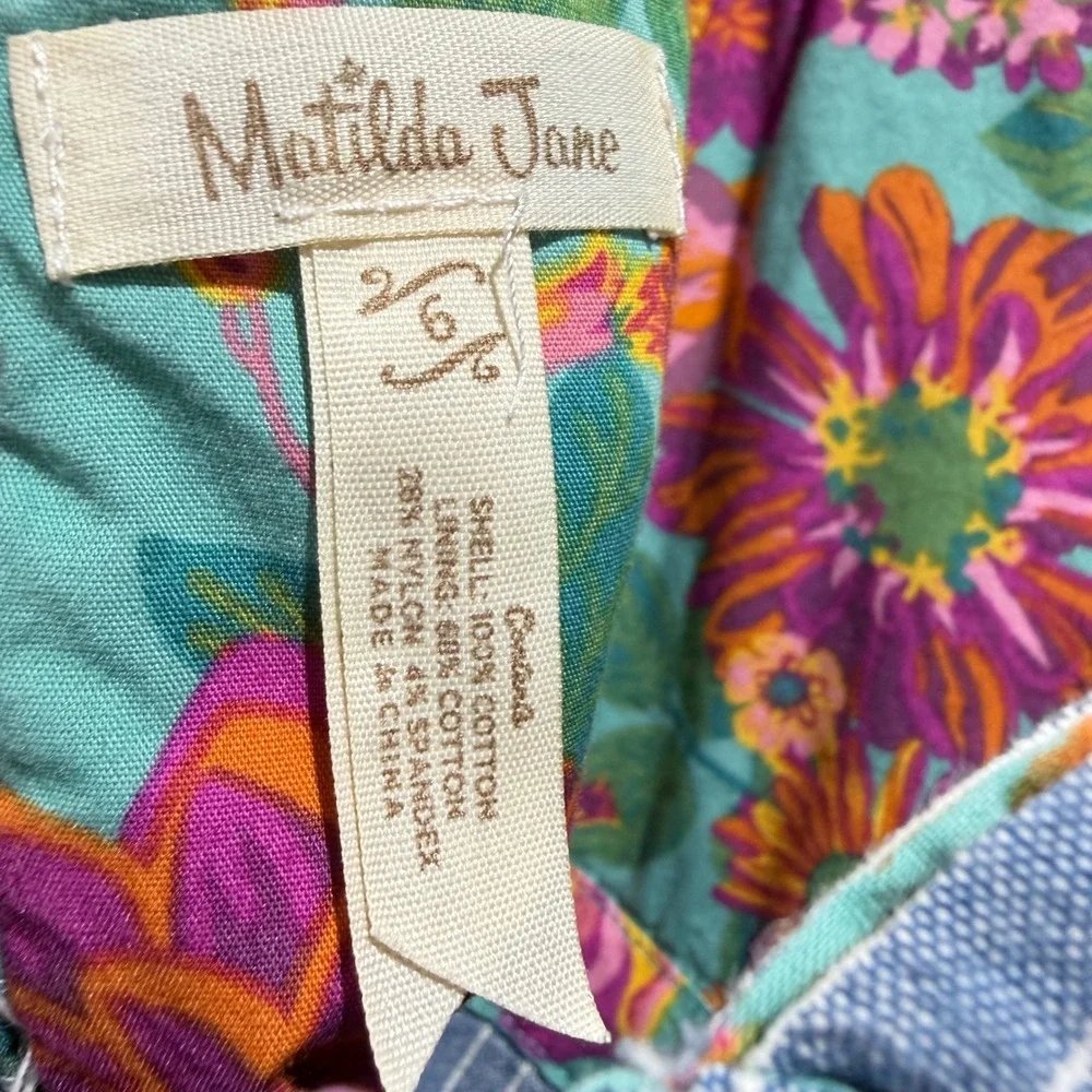 Matilda Jane Dress Romper Bundle Girls 6 Blue Striped Ruffle Classic